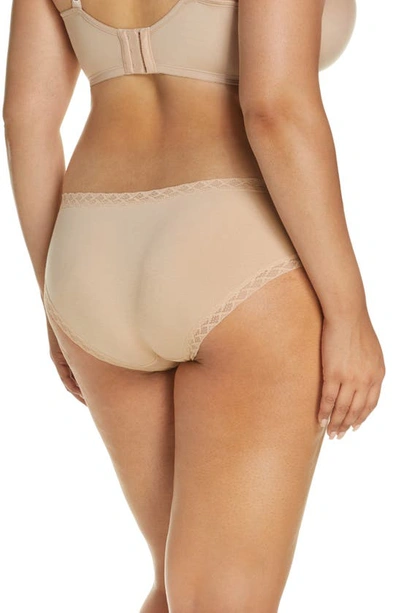 Shop Natori Bliss Cotton Girl Briefs In Cafe