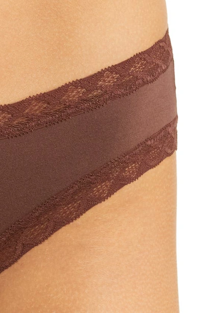 Shop Natori Bliss Cotton Girl Briefs In Java