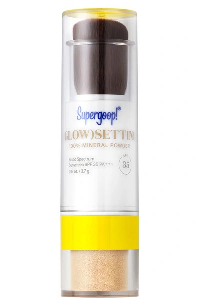 Shop Supergoop (glow)setting Mineral Powder Spf 35 In Gold Shimmer