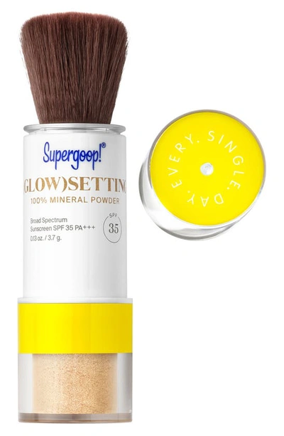 Shop Supergoop (glow)setting Mineral Powder Spf 35 In Gold Shimmer