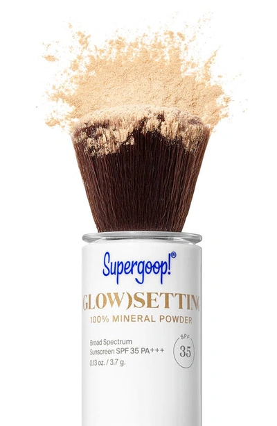 Shop Supergoop (glow)setting Mineral Powder Spf 35 In Gold Shimmer