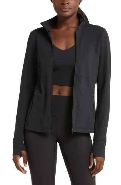 Shop Zella Studio Luxe Performance Jacket In Black