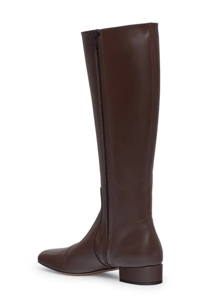 Shop Valentino Vlogo Knee High Boot In Cacao