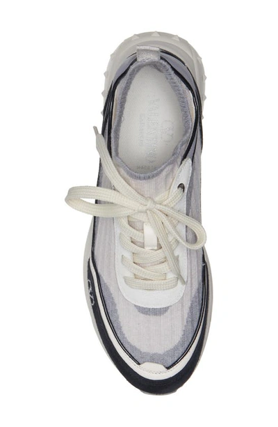 Shop Valentino Ready Go Runner Low Top Sock Sneaker In Ivory/ Grey