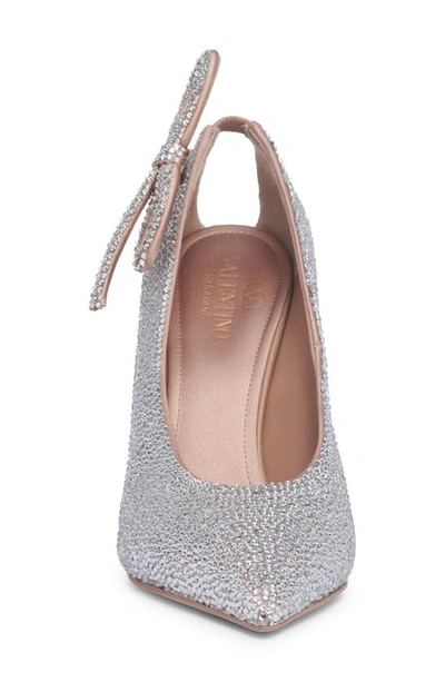 Shop Valentino Nite Out Crystal Embellished Pointed Toe Pump In Crystal/ Rose