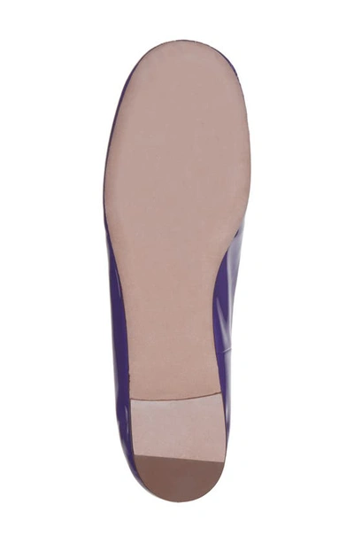Shop Valentino Garavani Tan-go Patent Ballerina Flat In Electric Violet