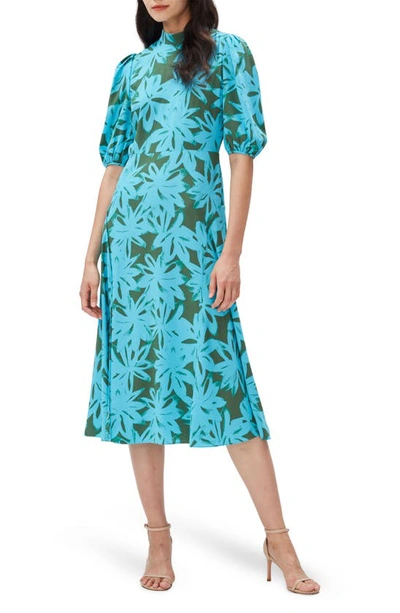 Shop Diane Von Furstenberg Nella Floral Puff Sleeve Dress In Brushed Petals Pool Party