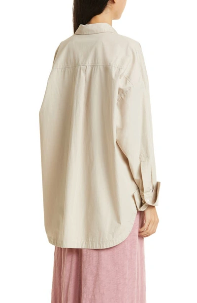 Atm Anthony Thomas Melillo Cotton Poplin Long-sleeve Oversized Shirt In Linen
