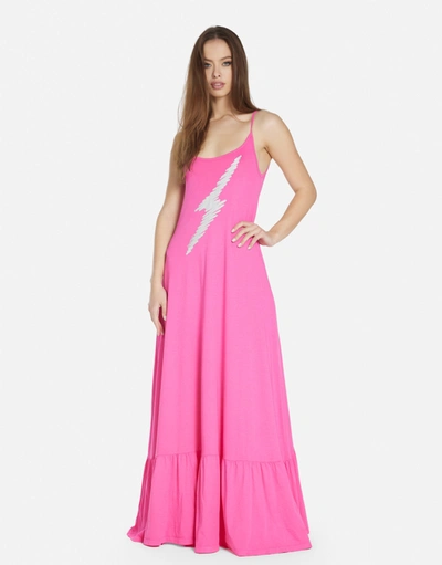 Lauren Moshi Beatrix Scribble Lightning In Bright Pink