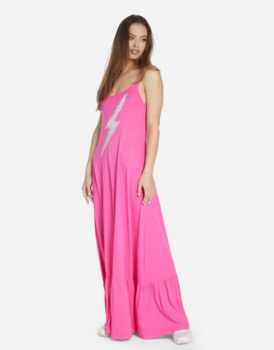 Lauren Moshi Beatrix Scribble Lightning In Bright Pink