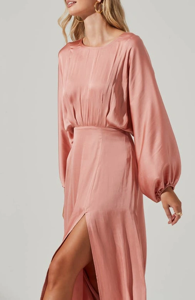 Shop Astr Marin Long Dolman Sleeve Dress In Blush