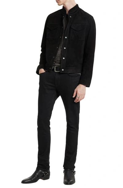 Shop John Varvatos Blair Snap Down Reversible Jacket In Black