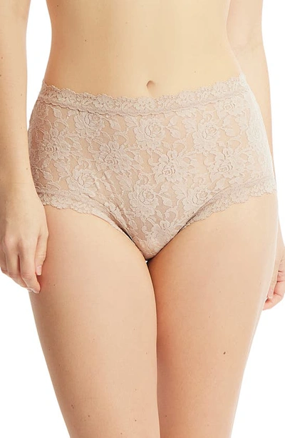 Shop Hanky Panky Signature Lace High Waist Boyshorts In Chai