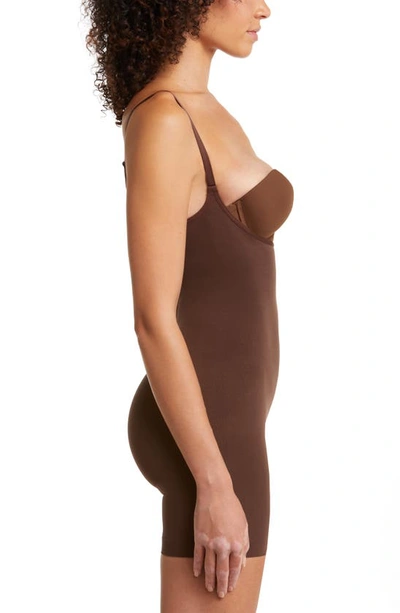 Skims Womens Cocoa Butt-enhancing Open-bust Stretch-woven Body