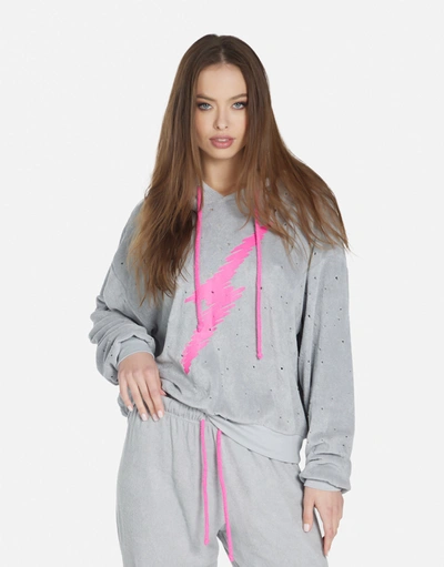 Lauren Moshi Nurys Scribble Lightning In Silver/ Bright Pink
