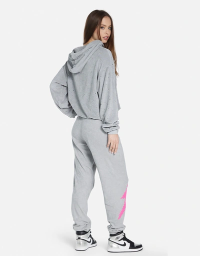 Lauren Moshi Nurys Scribble Lightning In Silver/ Bright Pink