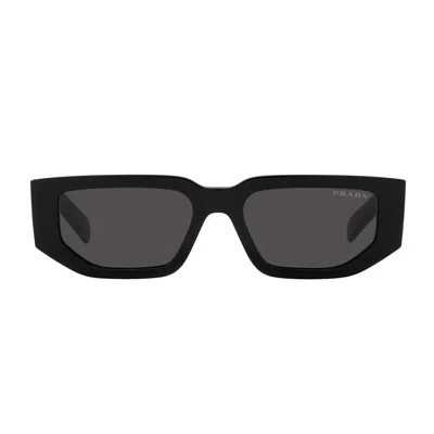 Prada Pr 09zs 1ab5s0 54mm Unisex Rectangle Sunglasses In Black