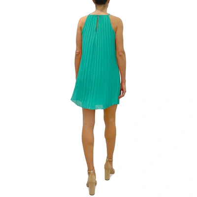 Shop Sam Edelman Womens Pleated Short Mini Dress In Blue