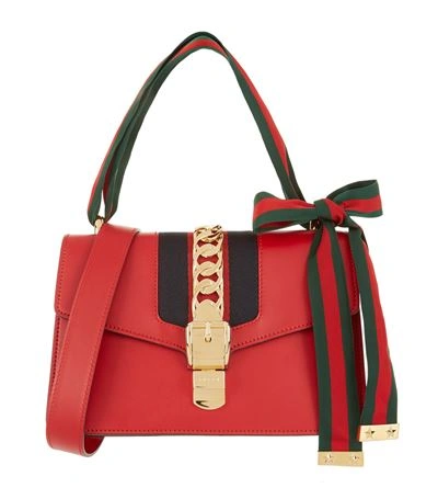 Gucci Sylvie Shoulder Bag In Hibiscus Red