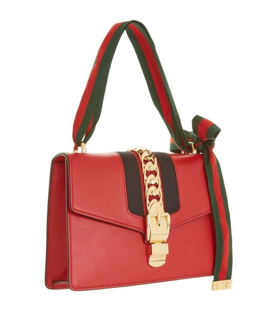 Shop Gucci Sylvie Shoulder Bag In Hibiscus Red