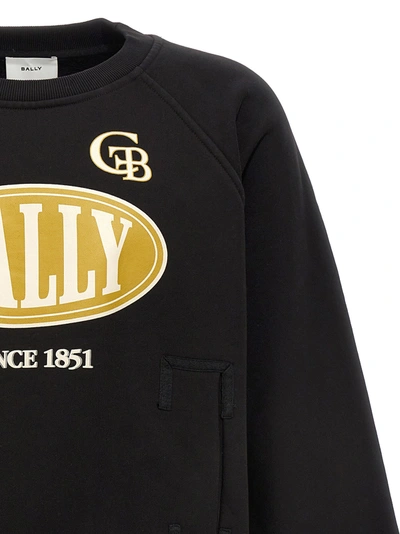 Shop Bally Printed Sweatshirt Black