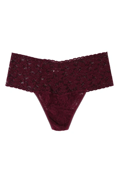 Shop Hanky Panky Retro Thong In Dried Cherry
