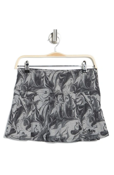Shop Bdg Urban Outfitters Marble Print Miniskirt In Black
