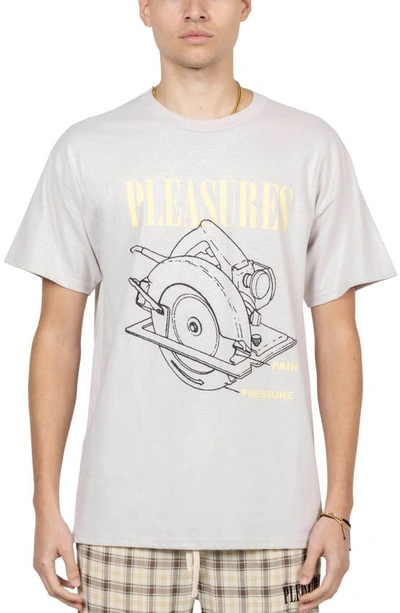 Shop Pleasures Diy Cotton Graphic T-shirt In Silver
