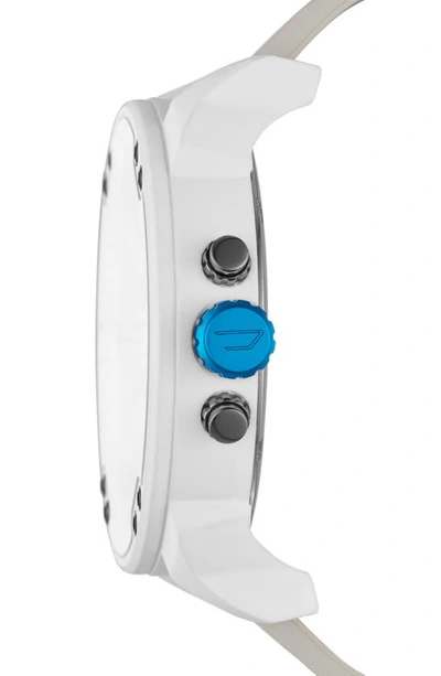 Shop Diesel Mr. Daddy 2.0 Chronograph Quartz Nylon Strap Watch, 57mm In White