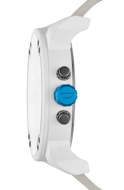 Diesel ® Mr. Daddy 2.0 Chronograph Quartz Nylon Strap Watch, 57mm In White