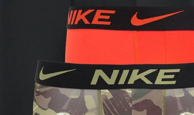 Shop Nike 3-pack Dri-fit Essential Micro Boxer Briefs In Brushstroke Camo Print