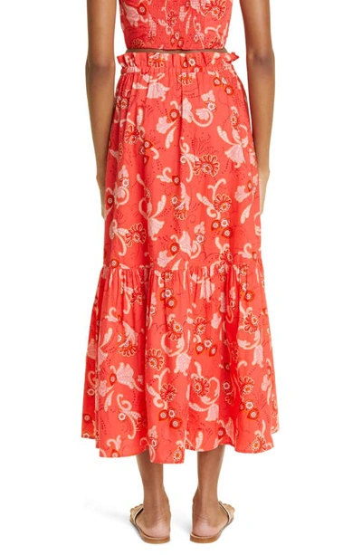 A.l.c Francis Printed Drawstring Maxi Skirt In Calla Multi