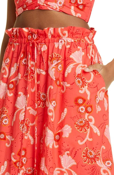 Shop A.l.c Francis Floral Cotton Maxi Skirt In Calla Multi
