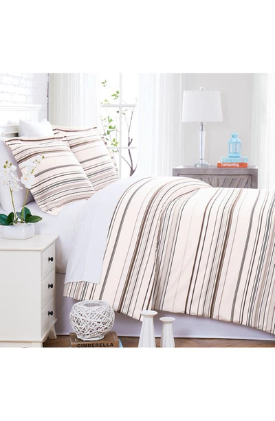 Southshore Fine Linens Stripe Collection In Taupe