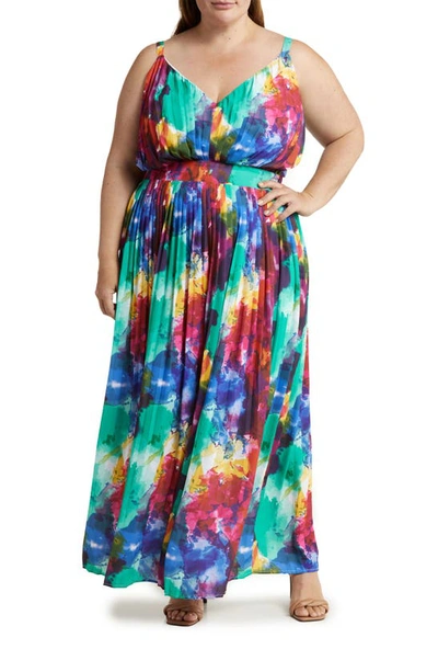 Shop By Design Waterworld Patterned Maxi Dress In Water World Ripple