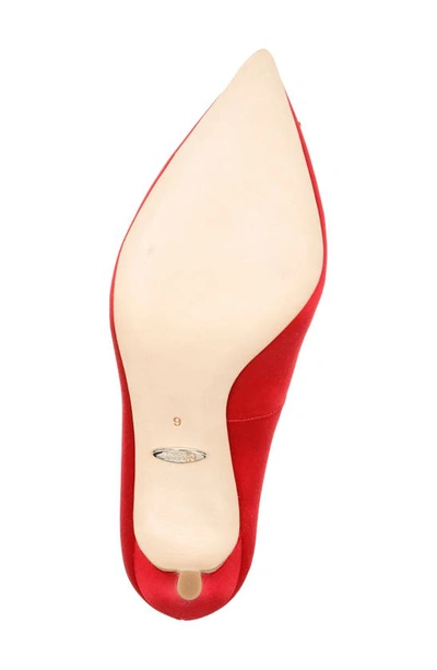 Shop Badgley Mischka Cher Crystal Embellished Pump In Red