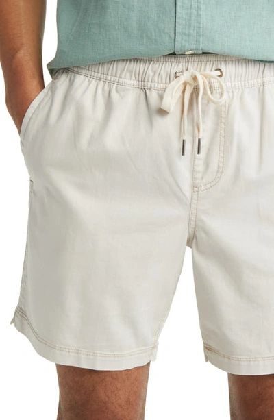 Shop Rails Cruz Stretch Cotton Drawstring Shorts In Natural