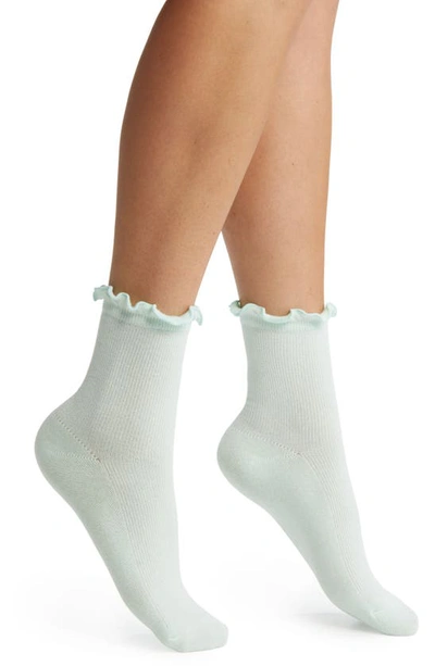 Ugg Karsyn Lettuce Edge Crew Socks In Misty Jade