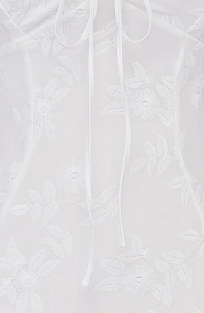 House Of Cb Embroidered Minidress In White