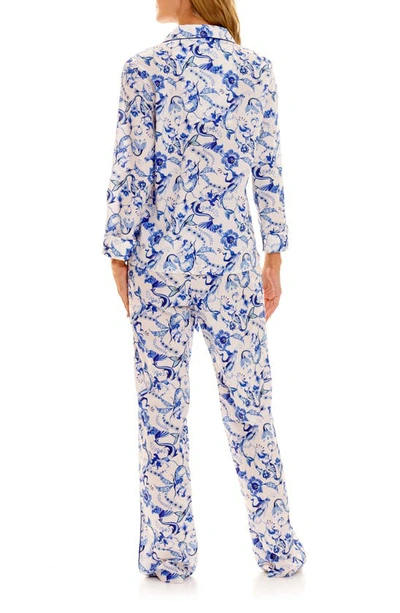 Shop The Lazy Poet Emma Sirenuse Cotton Pajamas In Blue