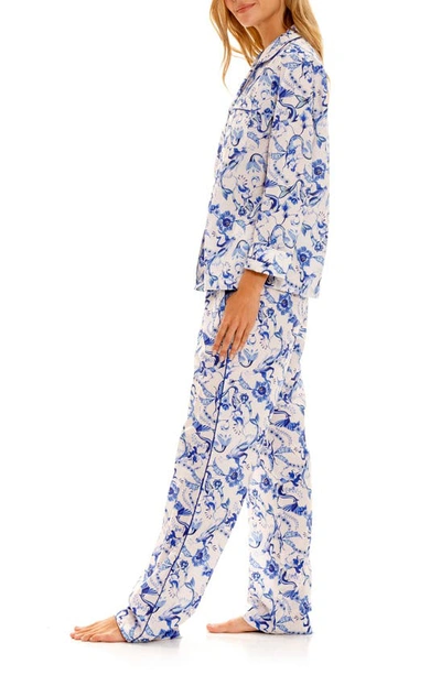 Shop The Lazy Poet Emma Sirenuse Cotton Pajamas In Blue