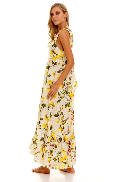 Shop The Lazy Poet Mika Palermo Linen Nightgown In Yellow