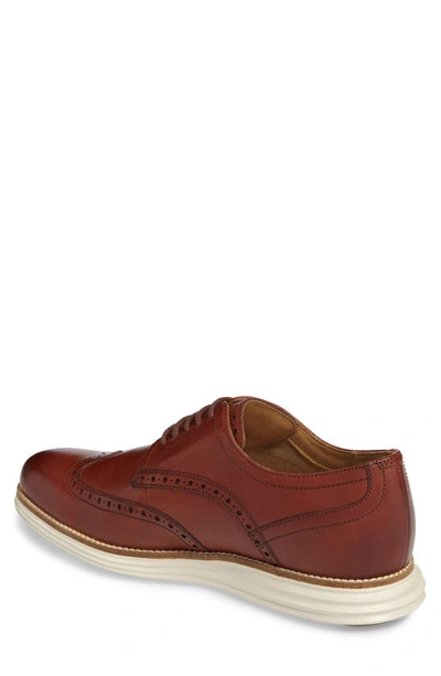 Cole Haan Original Grand Wingtip Derby In Woodbury / Ivory Leather