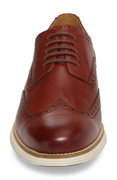 Cole Haan Original Grand Wingtip Derby In Woodbury / Ivory Leather