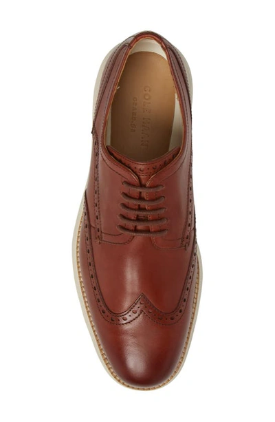 Cole Haan Original Grand Wingtip Derby In Woodbury / Ivory Leather