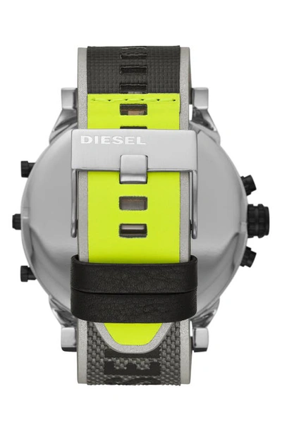 Diesel Men's Chronograph Mr. Daddy 2.0 Gray Nylon Strap Watch 57mm In Silver