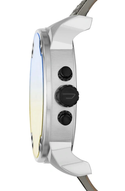 Shop Diesel Mr. Daddy 2.0 Chronograph Quartz Nylon Strap Watch, 57mm In Silver