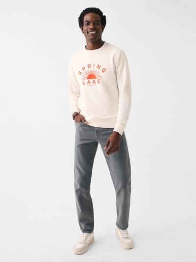 Faherty Spring Lake Long-sleeve Terry Crewneck In Solar White