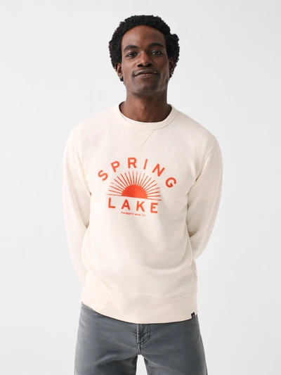 Faherty Spring Lake Long-sleeve Terry Crewneck In Solar White