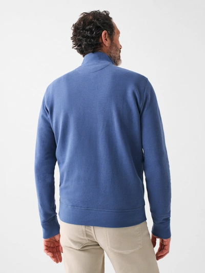 Faherty Spring Lake Long-sleeve Terry Quarter Zip In Faded Navy